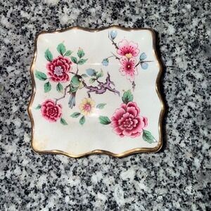 vintage James Kent Old Foley trinket dish in the "Chinese Rose" pattern